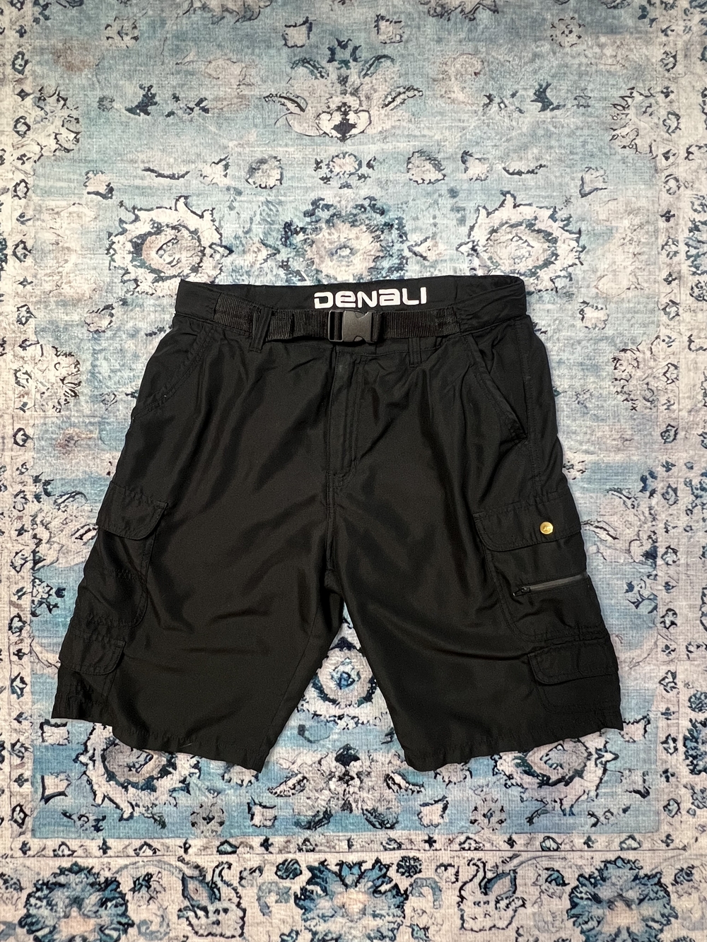 Denali Black Men's Cargo Shorts with‎ Adjustable Belt